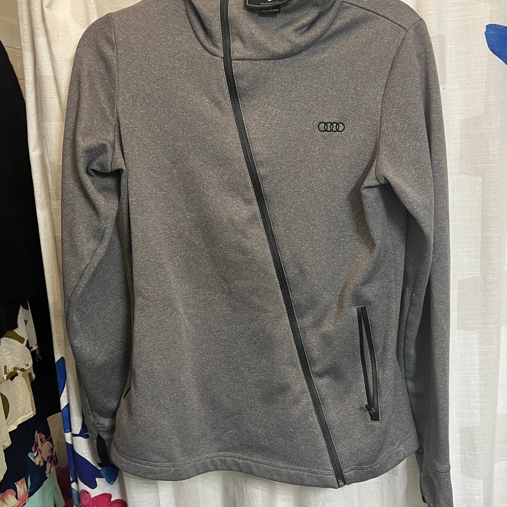 Holloway women’s Sz S cross zip hoodie gray outdoors